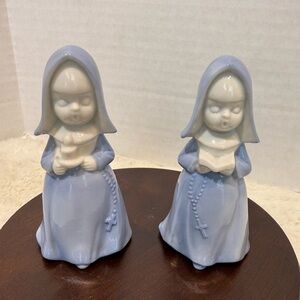 VTG 2~Inarco of Japan singing/praying porcelain nun figurines